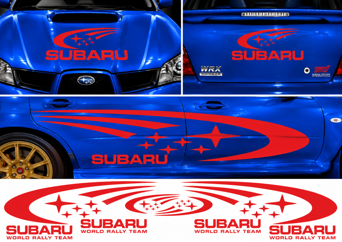 Subaru World Rally Kit 1 for Subaru Impreza Gloss & Matt Vinyl Only