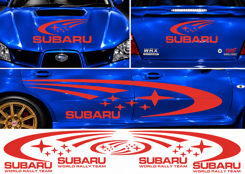 Subaru World Rally Kit 1 for Subaru Impreza Gloss & Matt Vinyl Only