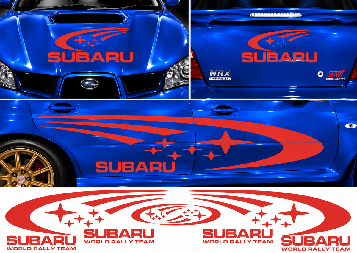 Subaru World Rally Kit 1 for Subaru Impreza Gloss & Matt Vinyl Only