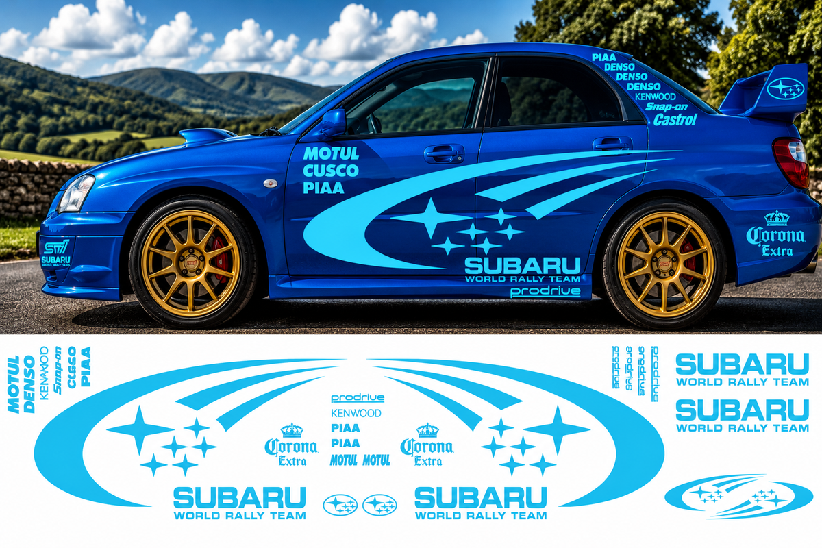 Subaru World Rally Kit 2 With Sponsors for Subaru Impreza Gloss  & Matt Vinyl Only