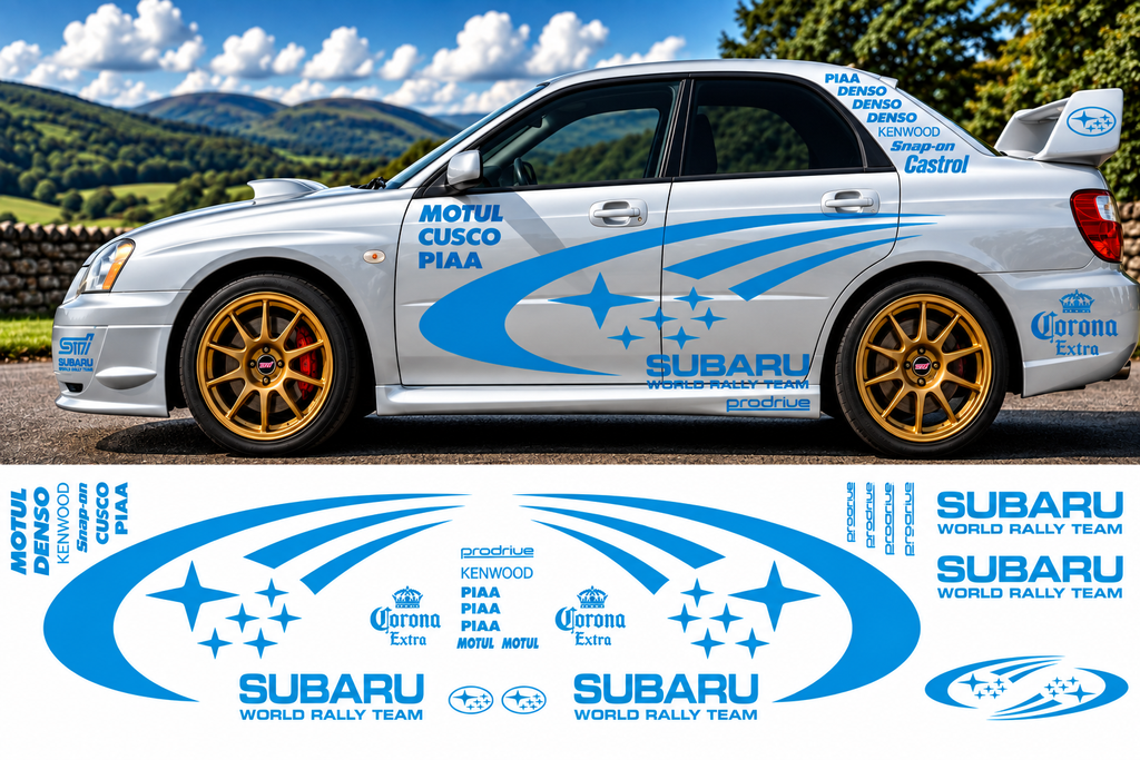 Subaru World Rally Kit 2 With Sponsors for Subaru Impreza Gloss  & Matt Vinyl Only