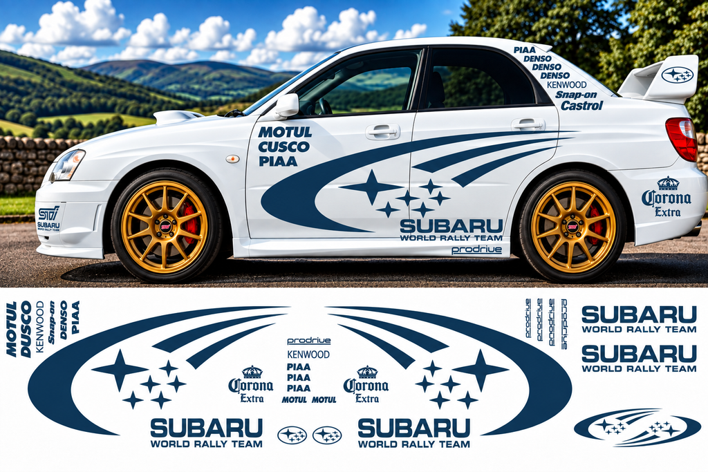 Subaru World Rally Kit 2 With Sponsors for Subaru Impreza Gloss  & Matt Vinyl Only