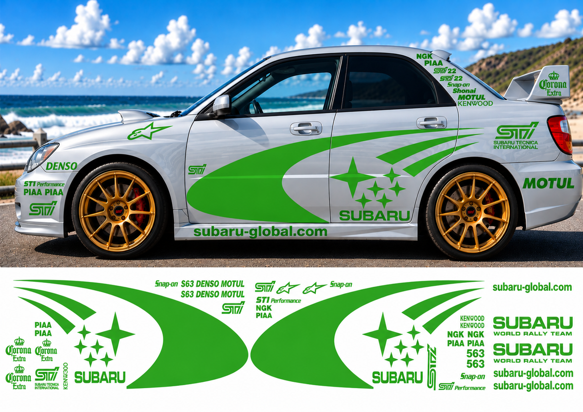 Subaru WRC Rally Kit 3 With Sponsors for Subaru Impreza Gloss  & Matt Colours Only