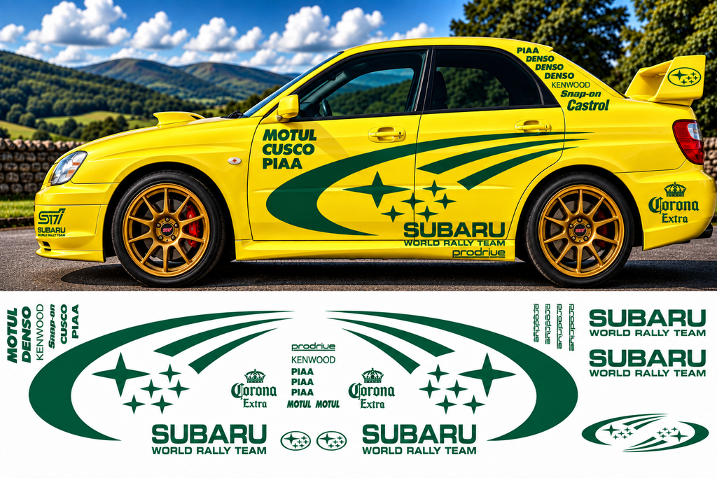 Subaru World Rally Kit 2 With Sponsors for Subaru Impreza Gloss  & Matt Vinyl Only