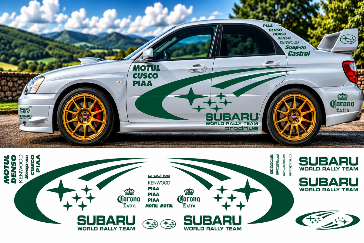 Subaru World Rally Kit 2 With Sponsors for Subaru Impreza Gloss  & Matt Vinyl Only