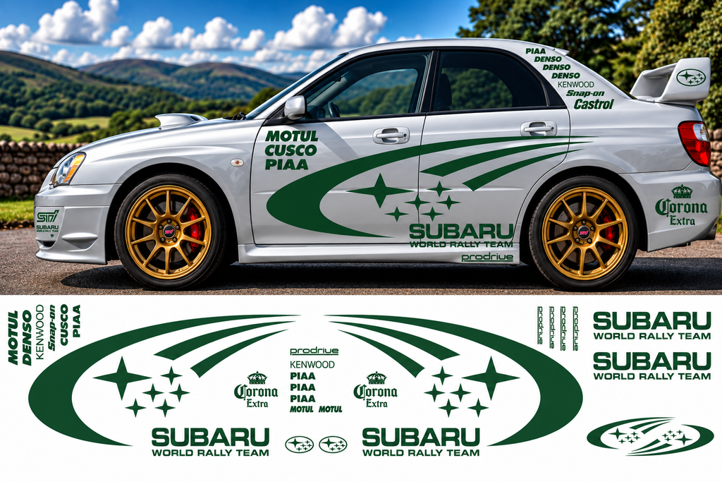 Subaru World Rally Kit 2 With Sponsors for Subaru Impreza Gloss  & Matt Vinyl Only