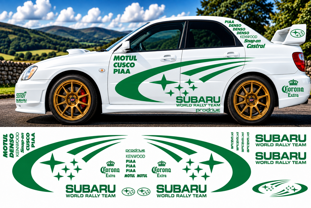 Subaru World Rally Kit 2 With Sponsors for Subaru Impreza Gloss  & Matt Vinyl Only