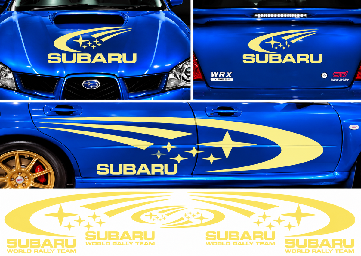 Subaru World Rally Kit 1 for Subaru Impreza Gloss & Matt Vinyl Only