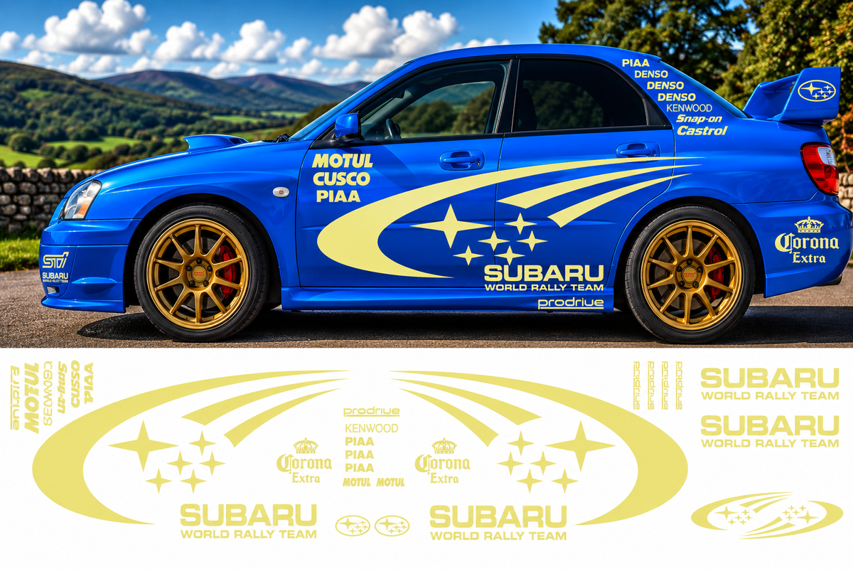 Subaru World Rally Kit 2 With Sponsors for Subaru Impreza Gloss  & Matt Vinyl Only