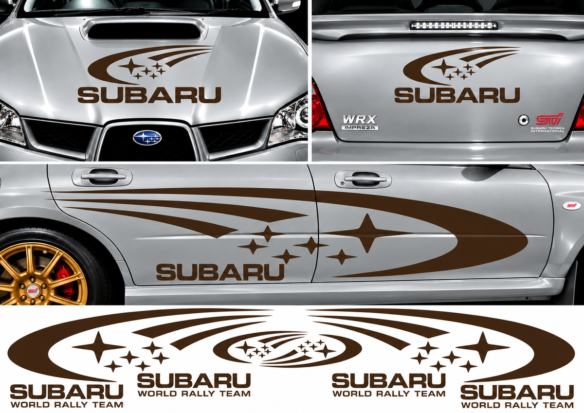 Subaru World Rally Kit 1 for Subaru Impreza Gloss & Matt Vinyl Only
