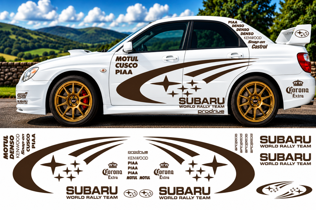 Subaru World Rally Kit 2 With Sponsors for Subaru Impreza Gloss  & Matt Vinyl Only
