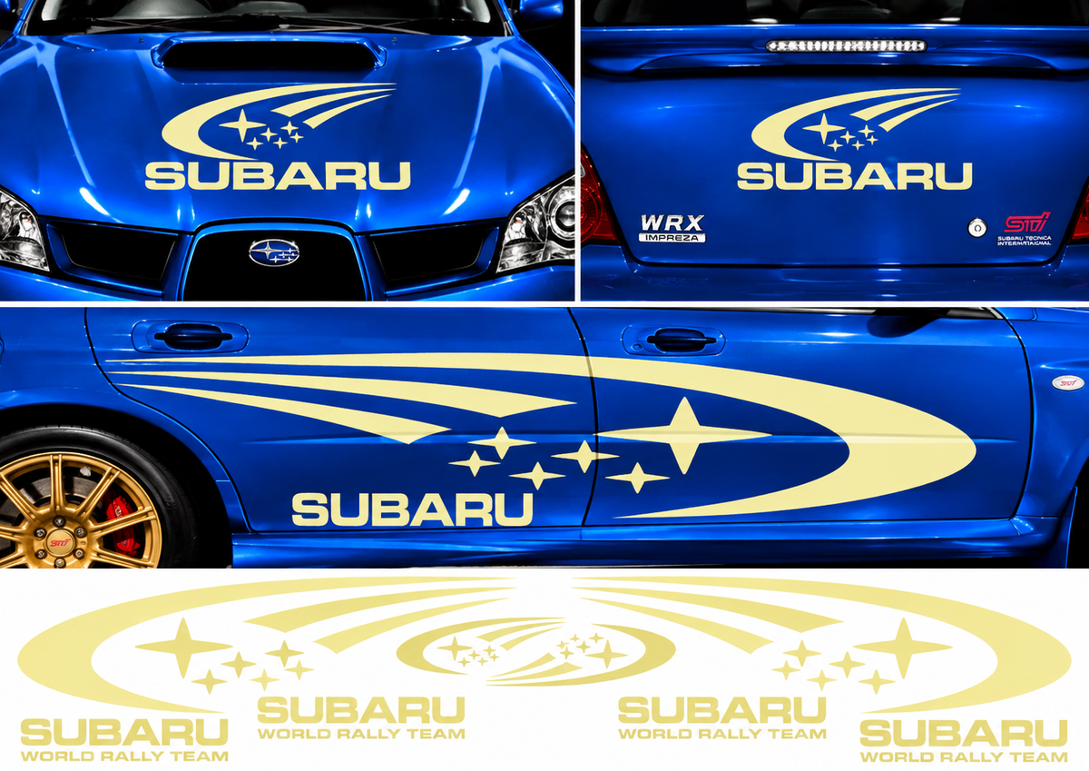 Subaru World Rally Kit 1 for Subaru Impreza Gloss & Matt Vinyl Only