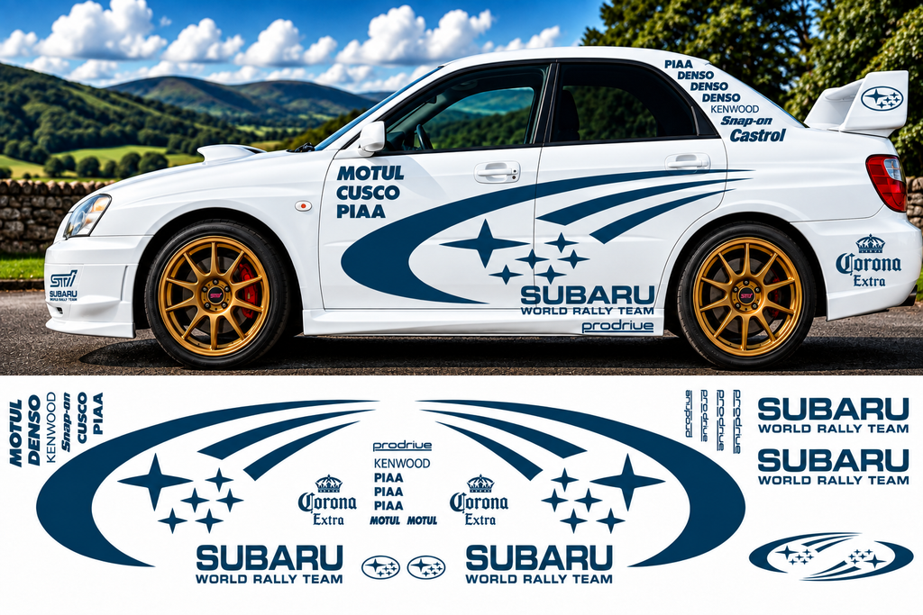 Subaru World Rally Kit 2 With Sponsors for Subaru Impreza Gloss  & Matt Vinyl Only