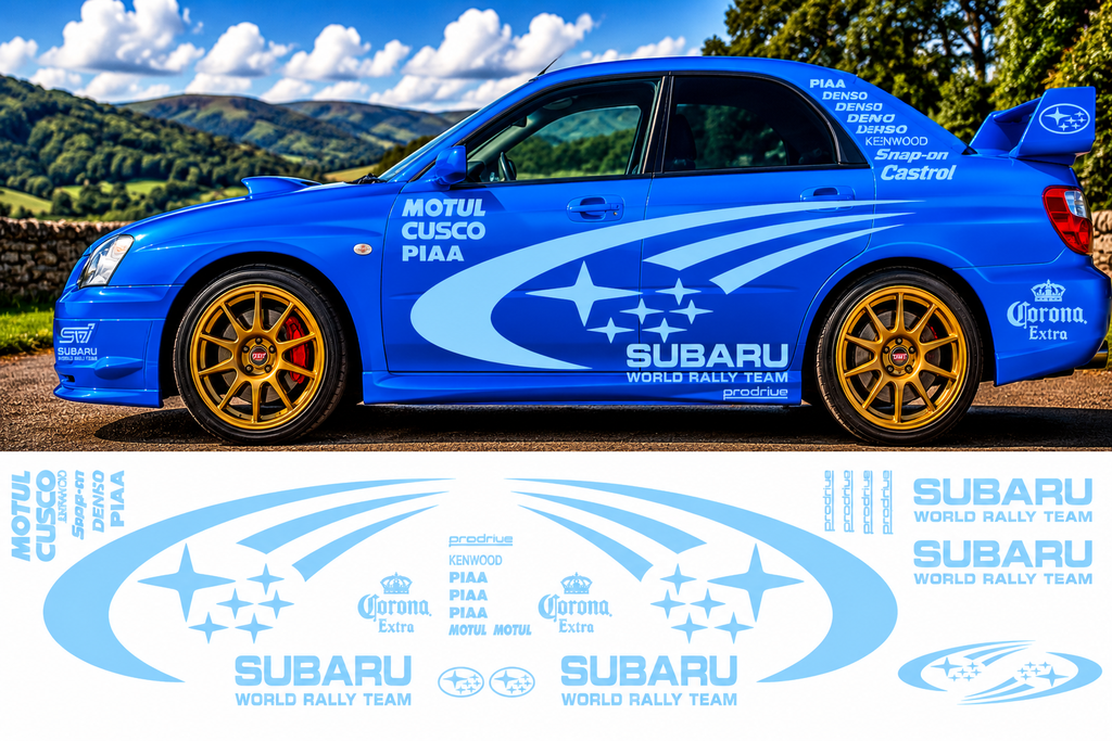 Subaru World Rally Kit 2 With Sponsors for Subaru Impreza Gloss  & Matt Vinyl Only