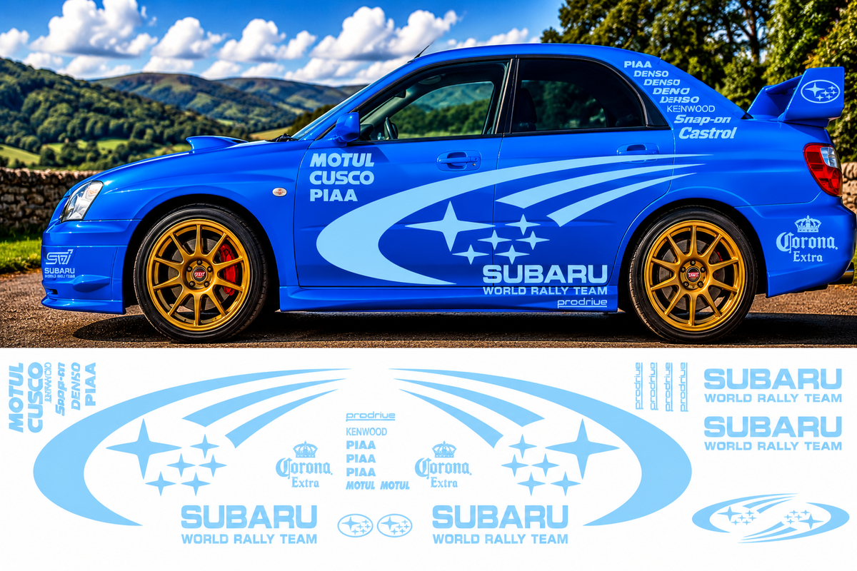 Subaru World Rally Kit 2 With Sponsors for Subaru Impreza Gloss  & Matt Vinyl Only