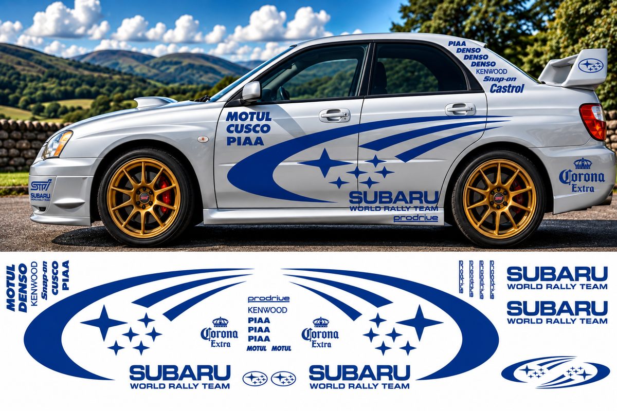 Subaru World Rally Kit 2 With Sponsors for Subaru Impreza Gloss  & Matt Vinyl Only