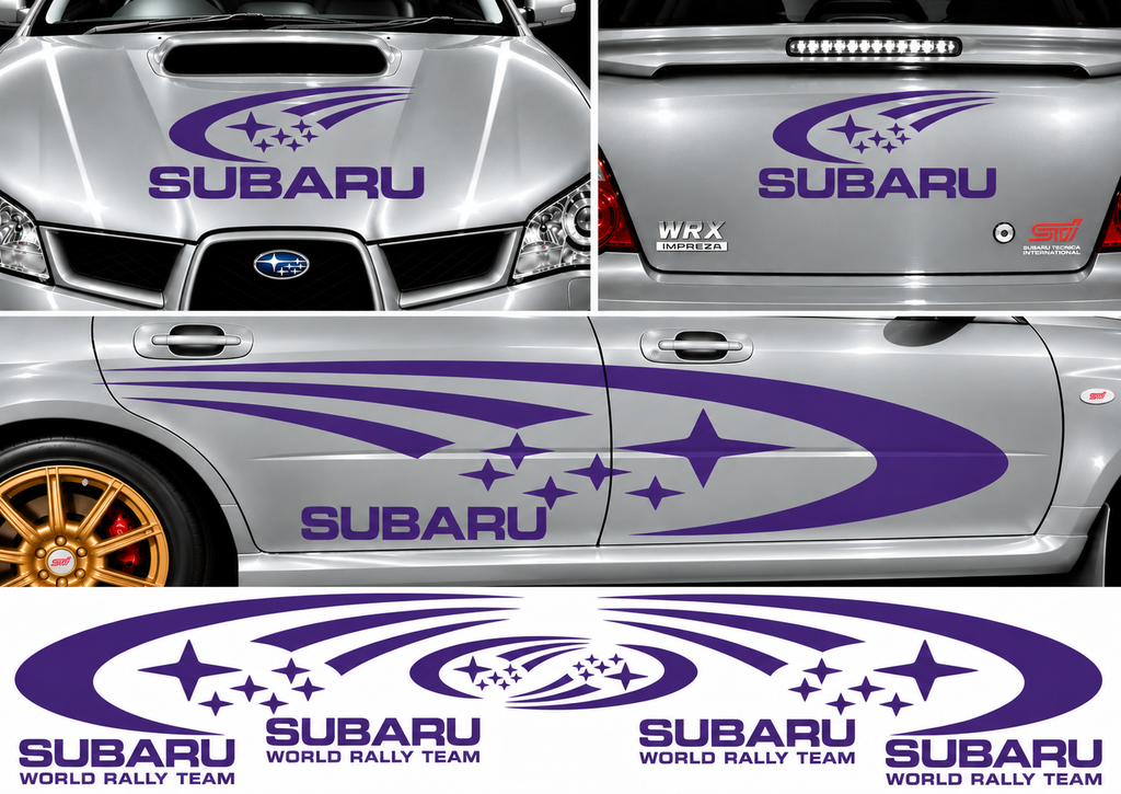 Subaru World Rally Kit 1 for Subaru Impreza Gloss & Matt Vinyl Only