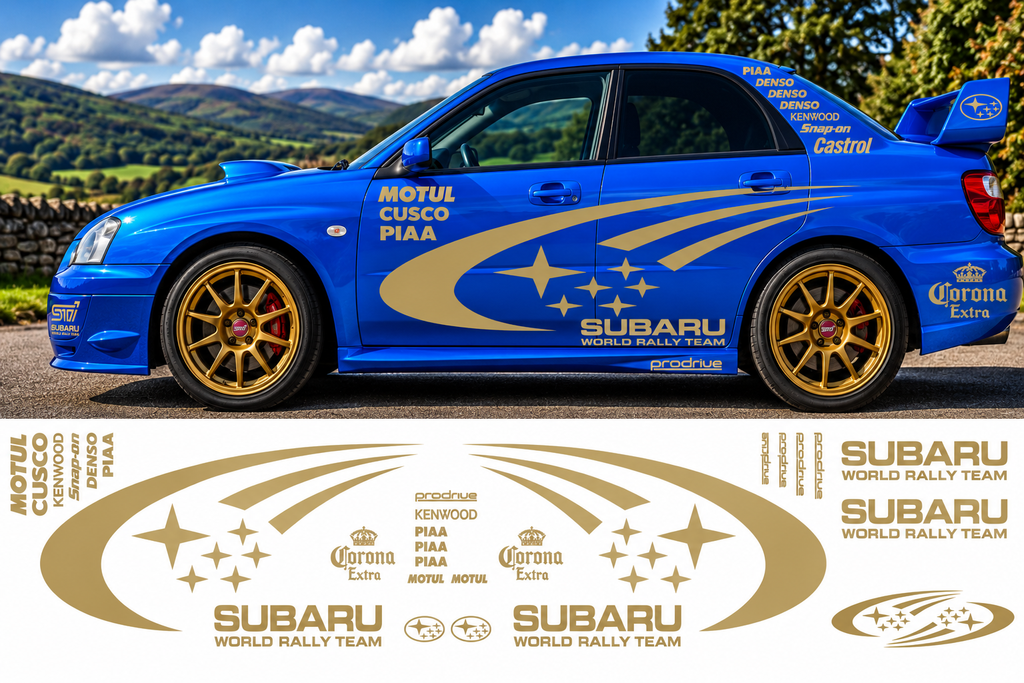 Subaru World Rally Kit 2 With Sponsors for Subaru Impreza Gloss  & Matt Vinyl Only
