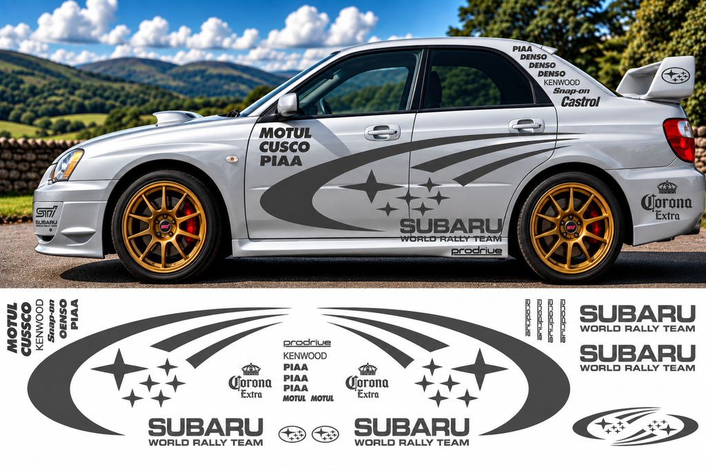 Subaru World Rally Kit 2 With Sponsors for Subaru Impreza Gloss  & Matt Vinyl Only