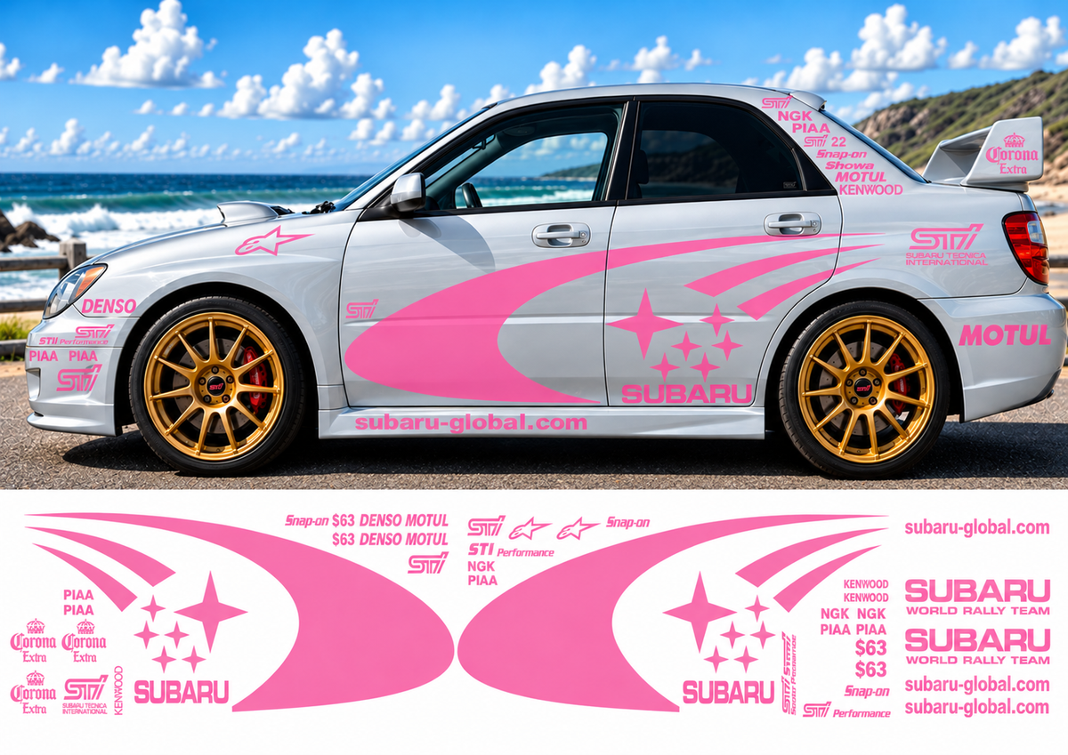 Subaru WRC Rally Kit 3 With Sponsors for Subaru Impreza Gloss  & Matt Colours Only