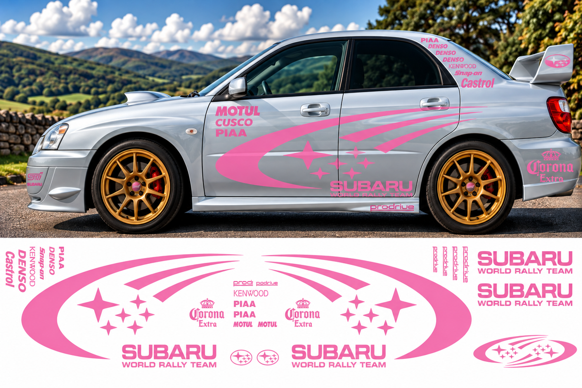 Subaru World Rally Kit 2 With Sponsors for Subaru Impreza Gloss  & Matt Vinyl Only