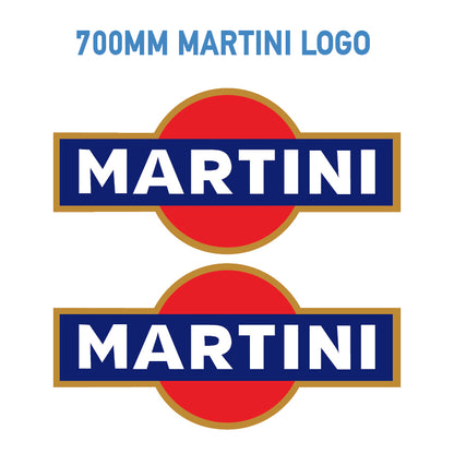 MAR Martini Racing stickers x2 laminated for Porsche