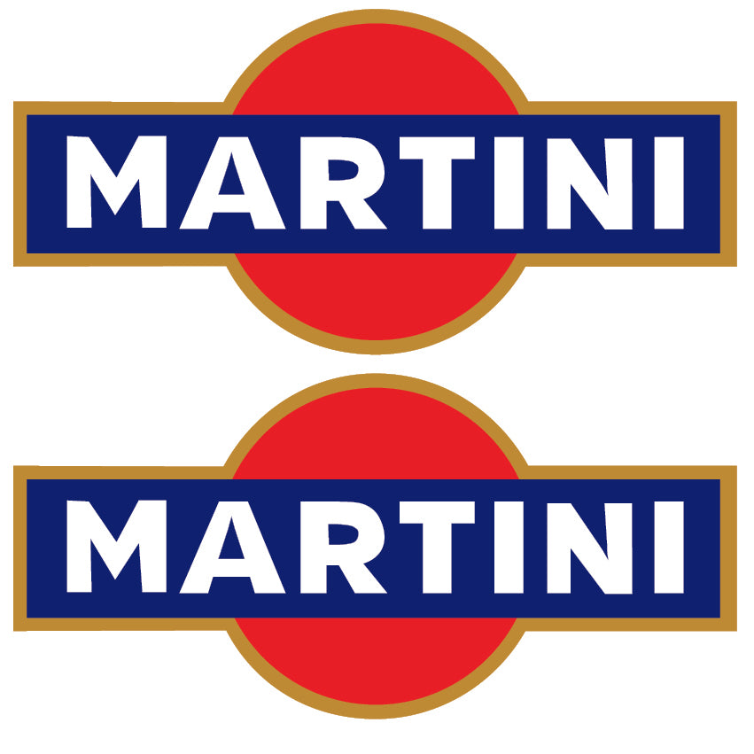 MAR Martini Racing stickers x2 laminated for Porsche