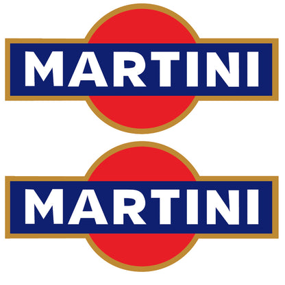 MAR Martini Racing stickers x2 laminated for Porsche