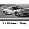 MC1.1/100x1 Martini Racing Monochrome 1100mm x 100mm Bonnet stripe for Porsche