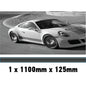 MC1.1/125x1 Martini Racing Monochrome 1100mm x 125mm Bonnet stripe for Porsche