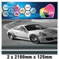 MC2.1/125x2 Martini Racing Monochrome 2x2100mm x 125mm stripes for Porsche