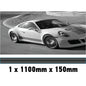 MC1.1/150x1 Martini Racing Monochrome 1100mm x 150mm Bonnet stripe for Porsche