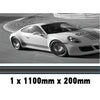 MC1.1/200x1 Martini Racing Monochrome 1100mm x 200mm Bonnet stripe for Porsche
