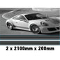 MC2.1/200x2 Martini Racing Monochrome 2x2100mm x 200mm stripes for Porsche