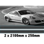 MC2.1/250x2 Martini Racing Monochrome 2x2100mm x 250mm stripes for Porsche