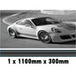 MC1.1/300x1 Martini Racing Monochrome 1100mm x 300mm Bonnet stripe for Porsche