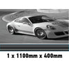 MC1.1/400x1 Martini Racing Monochrome 1100mm x 400mm Bonnet stripe for Porsche