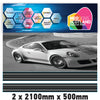 MC2.1/500x2 Martini Racing Monochrome 2x2100mm x 500mm stripes for Porsche