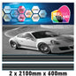 MC2.1/600x2 Martini Racing Monochrome 2x2100mm x 600mm stripes for Porsche