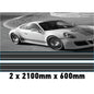 MC2.1/600x2 Martini Racing Monochrome 2x2100mm x 600mm stripes for Porsche