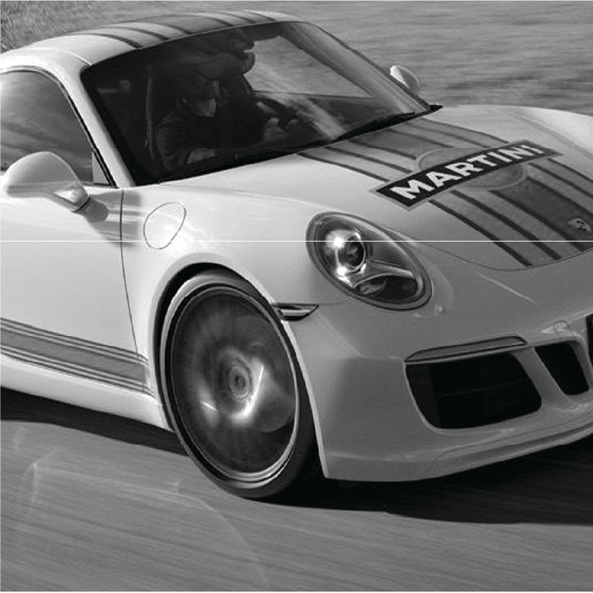 Martini Racing Monochrome Tri-Colour Bonnet Stripes