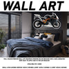 MCW01 3D Motorbike 1 Sticker Wallpaper Mural Poster Transport Bedroom Wall