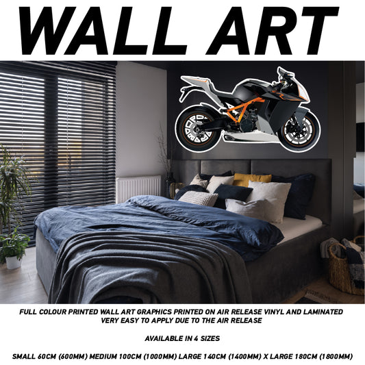 MCW01 3D Motorbike 1 Sticker Wallpaper Mural Poster Transport Bedroom Wall