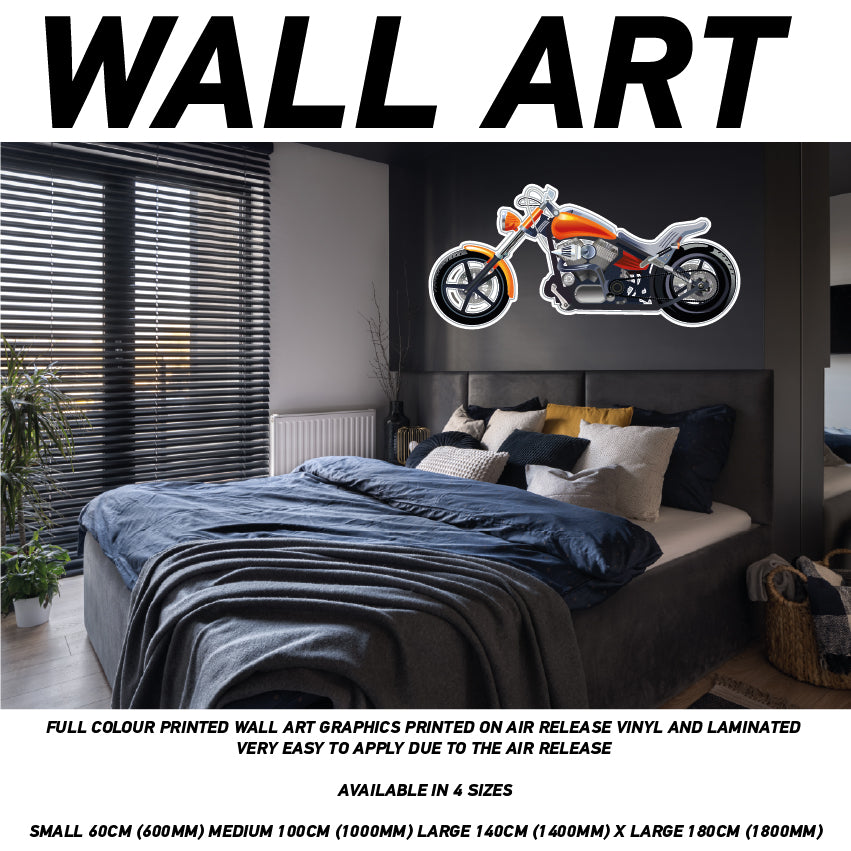 MCW01-20 3D Motorbike Mural Sticker Poster Various Designs Available