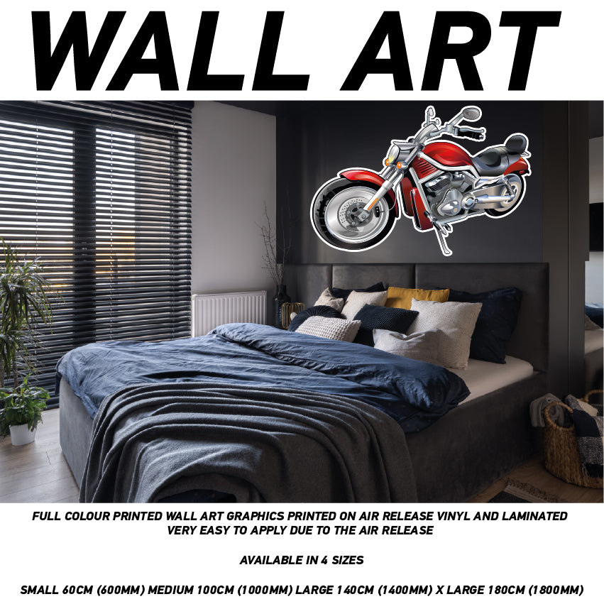 MCW01-20 3D Motorbike Mural Sticker Poster Various Designs Available