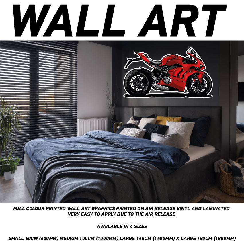 MCW01-20 3D Motorbike Mural Sticker Poster Various Designs Available