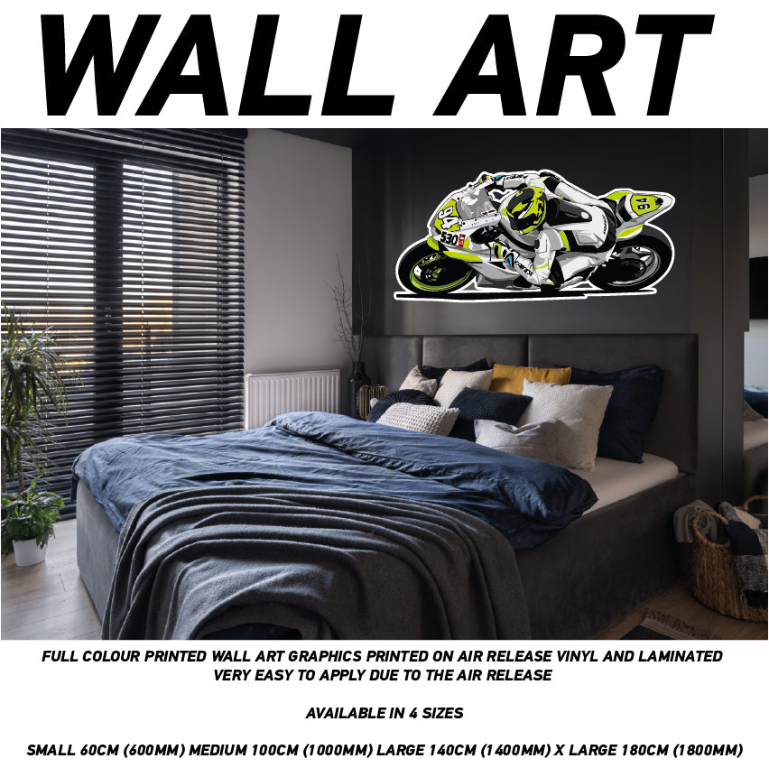 MCW01-20 3D Motorbike Mural Sticker Poster Various Designs Available