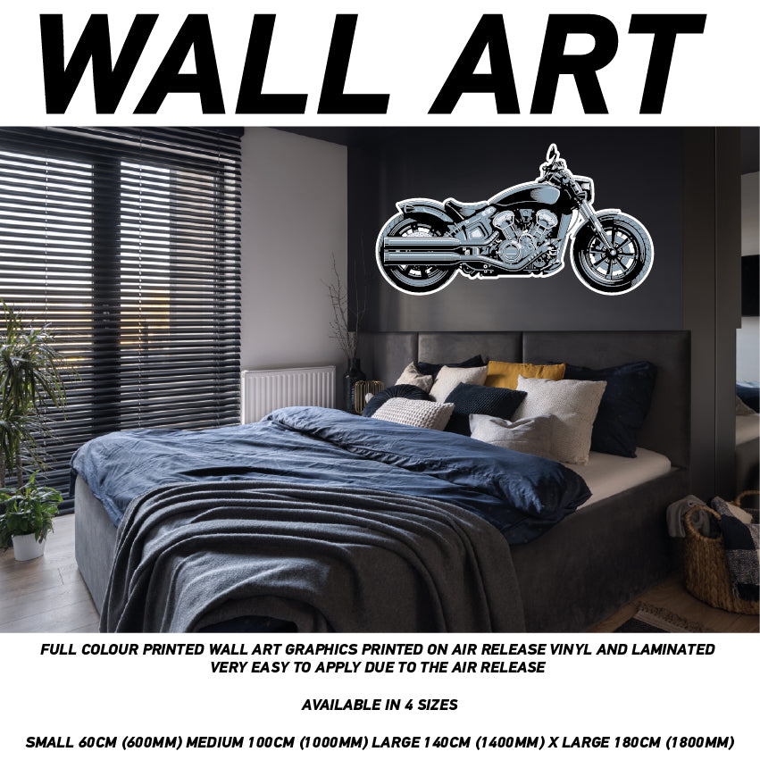 MCW01-20 3D Motorbike Mural Sticker Poster Various Designs Available