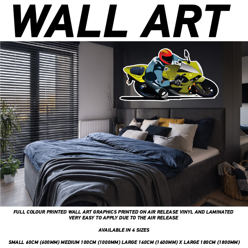 MCW01-20 3D Motorbike Mural Sticker Poster Various Designs Available