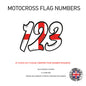 MFN02 3 x England Flag Race Number Vinyl Stickers Motorbike Motorcross Quad